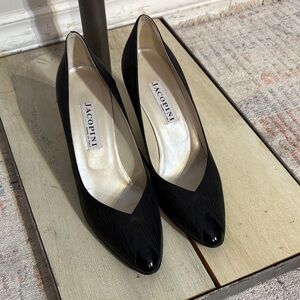 italian leather Black pumps size 39.5